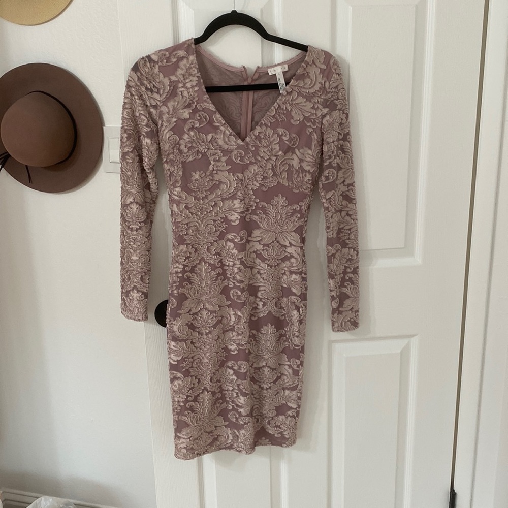 Nordstrom dress. Pinky, mauvish color. Beautiful detailing